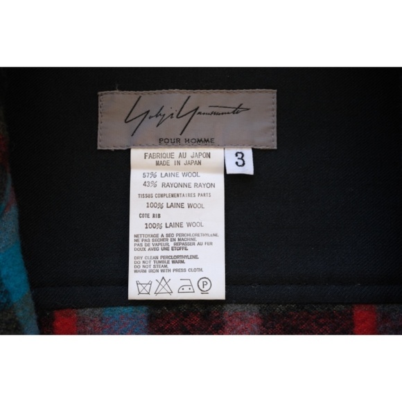 Yohji Yamamoto - AW02 Wool Flannel Dual-Zip Plaid Shirt Jacket - Picture 10 of 15